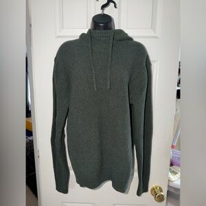 Marine Layer Men’s Green Waffle Knit Pullover Hoodie